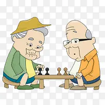 下棋的两个老爷爷