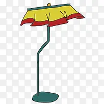 弯曲的遮阳伞