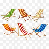 多款式彩色条纹度假沙滩躺椅