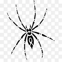 黑色线描蜘蛛漫画