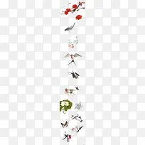 手绘古风花朵