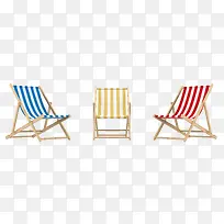 多彩条纹沙滩椅