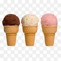 可爱甜筒冰淇淋夏天