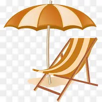 伞和椅子元素图