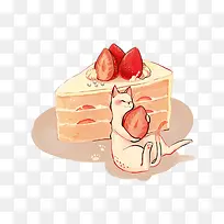 可爱草莓蛋糕