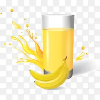 鲜榨果汁黄色香蕉汁