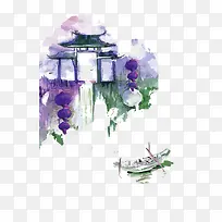 矢量水墨牌坊