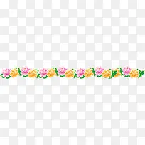 粉黄色花朵海报边框
