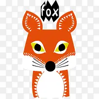 橙色狐狸矢量图