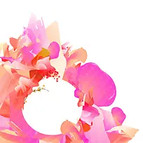 粉黄色花朵花瓣花环