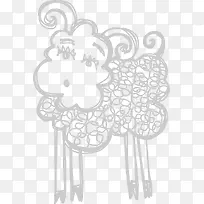 粉笔矢量动物素材