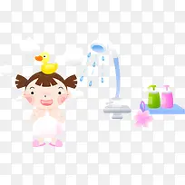 手绘儿童插画矢量图