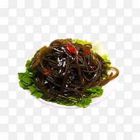 一盘香辣海带丝美食