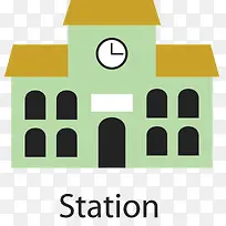 车站火车站的图标