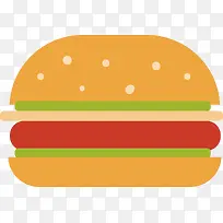 汉堡吃饭图标设计
