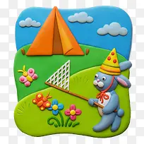 橡皮泥小兔子
