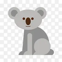 灰色的树袋熊动物设计