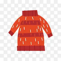 橘红色毛衣