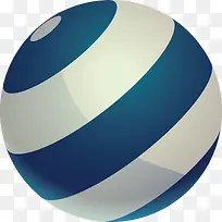 立体球线条白色立体球形