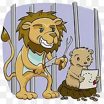 卡通监狱狮子
