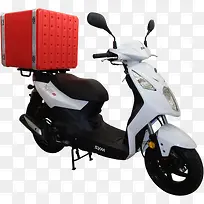 白色载货摩托车