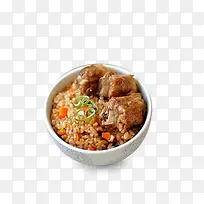排骨米饭菠萝瓷碗