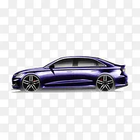 紫色豪华轿车