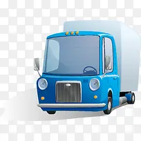 蓝色的大卡车