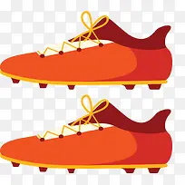 橘色足球比赛钉子鞋