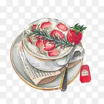 手絵草莓奶茶