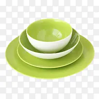 绿色碗碟