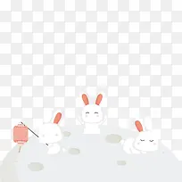 中秋节可爱的兔子