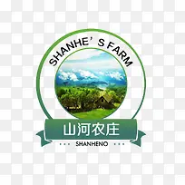 山庄农场LOGO设计标志图