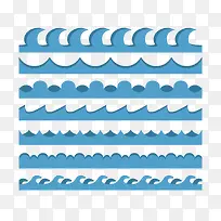 创意蓝色海浪矢量图