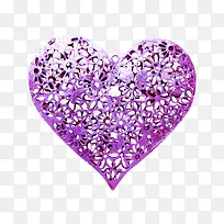 漂亮的紫色心形