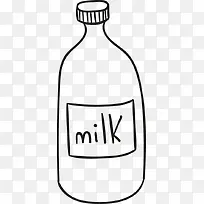 卡通手绘牛奶瓶子