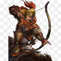 古风铠甲持弓武将