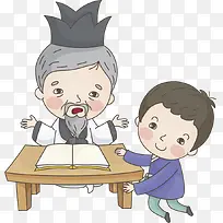 学习的男孩