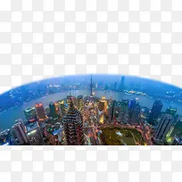 上海夜景俯视图