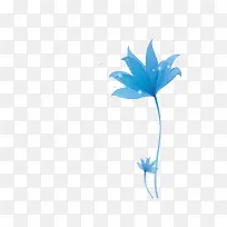 蓝色花朵简单装饰