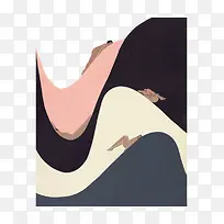 卡通曲线女人