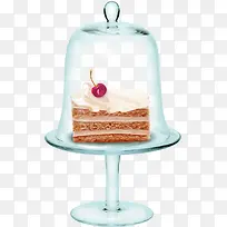 手绘玻璃罩里面的蛋糕