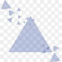 蓝色三角花纹边框