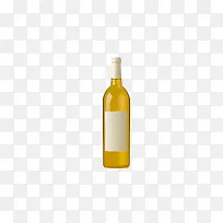 透明玻璃酒瓶矢量图免费下载