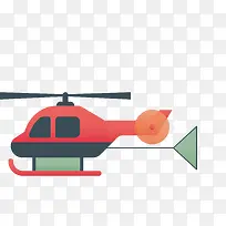 彩色手绘的直升飞机