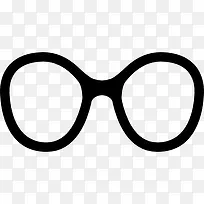 眼镜的圆形大形图标