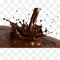 喷溅的巧克力液体
