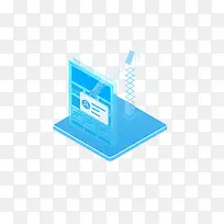 合成科技建筑效果蓝色小伙