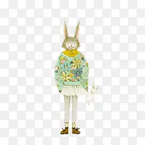 穿衣服的兔子