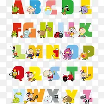 卡通字母